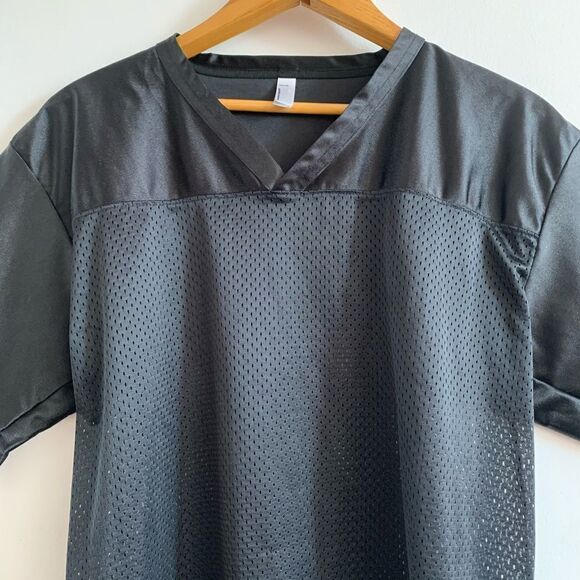 American Apparel 🏈 Basic Mesh Football Black Jersey - Picture 7 of 14